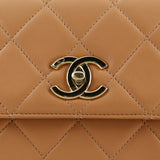 Trendy CC Top Handle Bag Quilted Lambskin Small