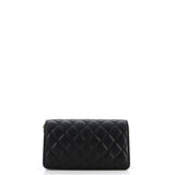 Mixed Chain Link CC Wallet on Chain Quilted Caviar Small