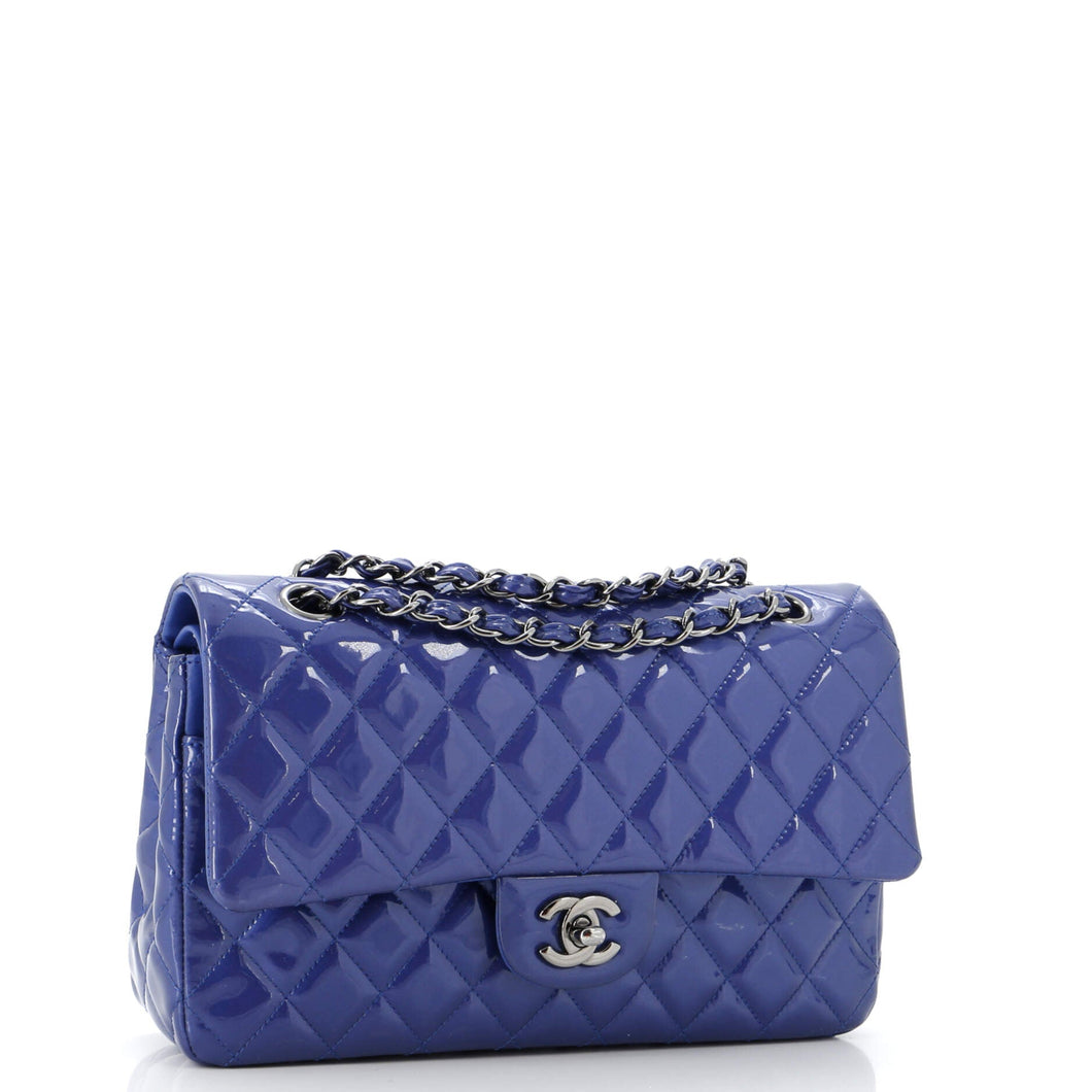 Classic Double Flap Bag Quilted Patent Medium