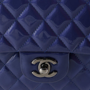 Classic Double Flap Bag Quilted Patent Medium