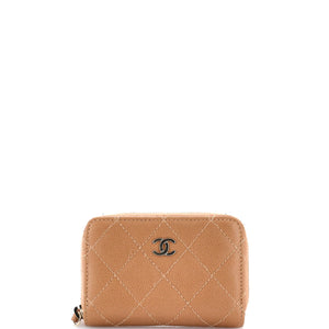 CC Zip Coin Purse Quilted Caviar Small
