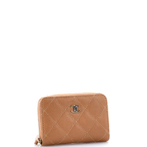 CC Zip Coin Purse Quilted Caviar Small