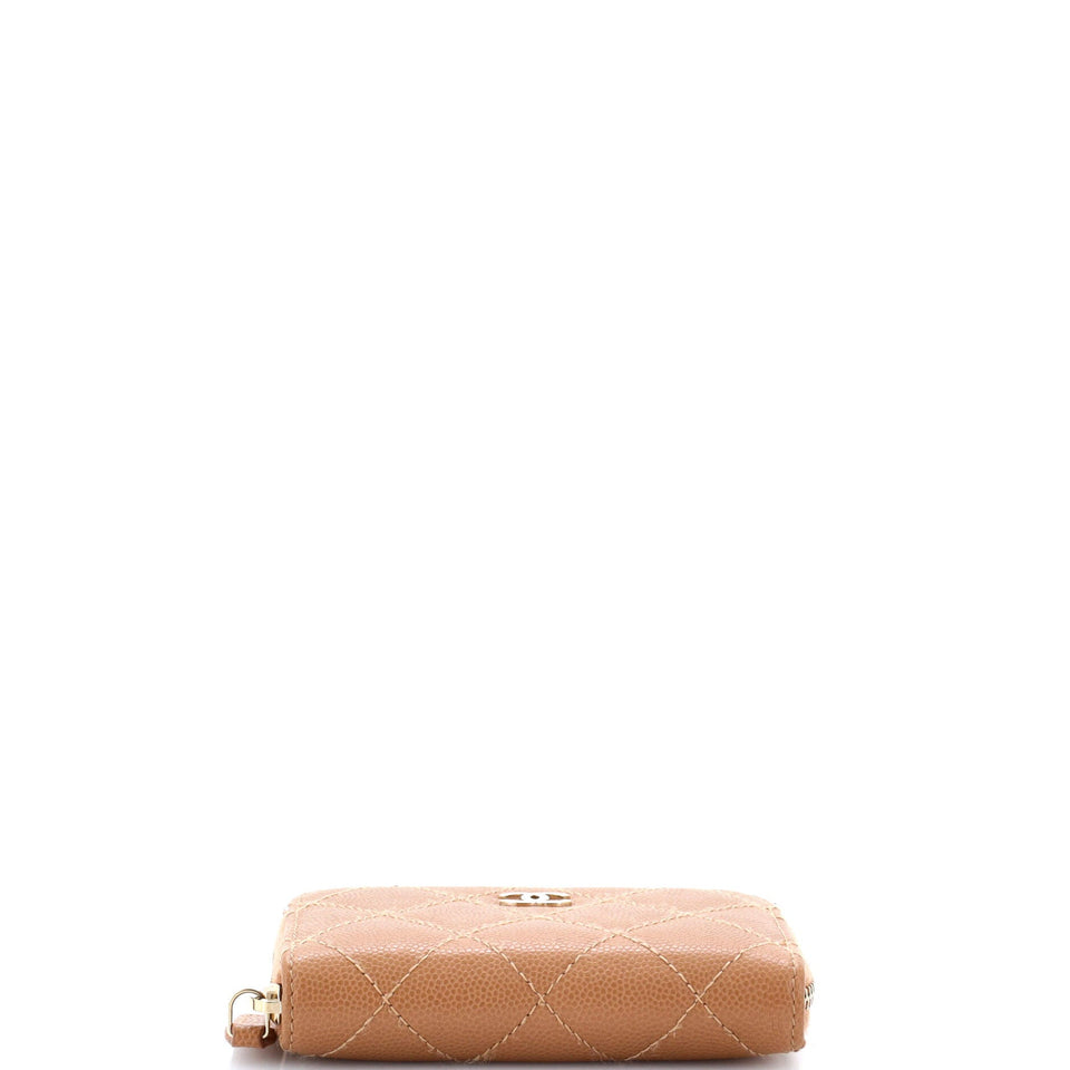 CC Zip Coin Purse Quilted Caviar Small