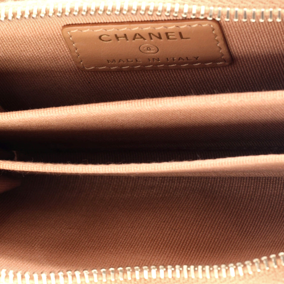 CC Zip Coin Purse Quilted Caviar Small