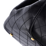 Egyptian Amulet Drawstring Bucket Bag Stitched Calfskin Small