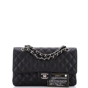 Classic Double Flap Bag Quilted Caviar Medium