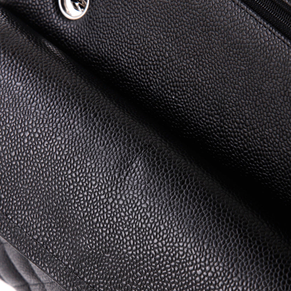 Classic Double Flap Bag Quilted Caviar Medium