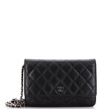 Wallet on Chain Quilted Caviar