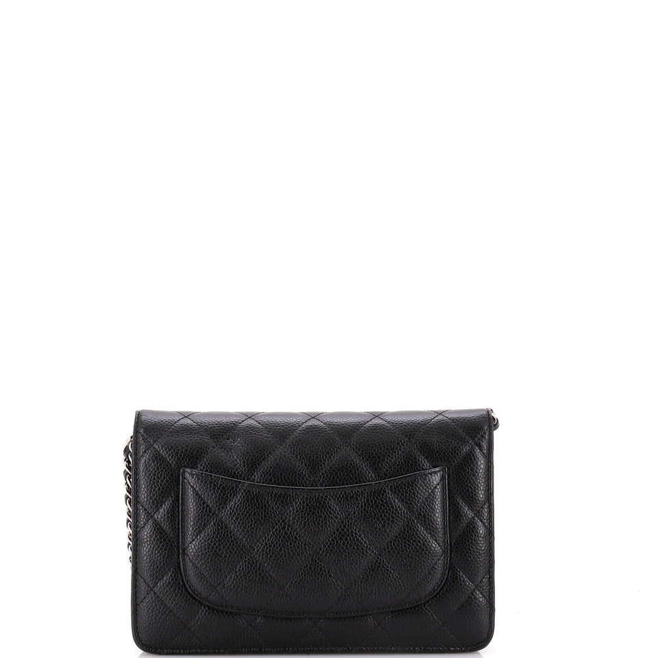 Wallet on Chain Quilted Caviar