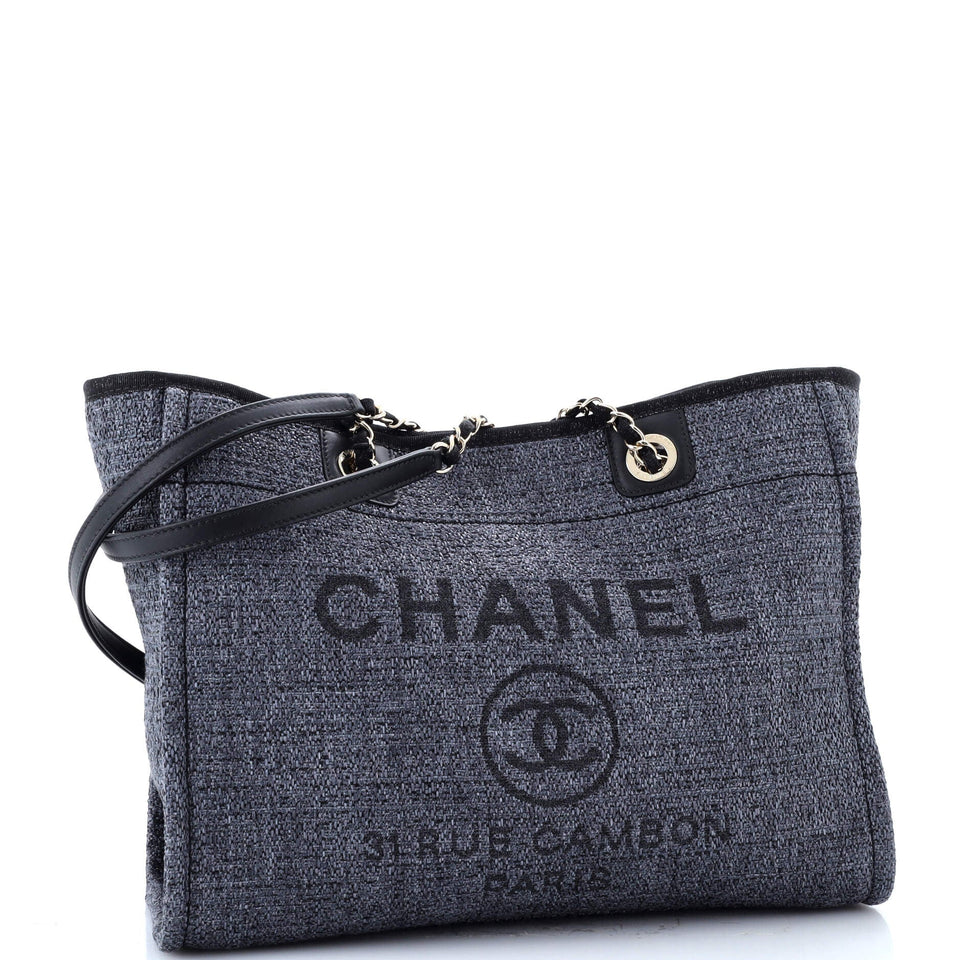 Deauville Tote Raffia with Glitter Detail Small