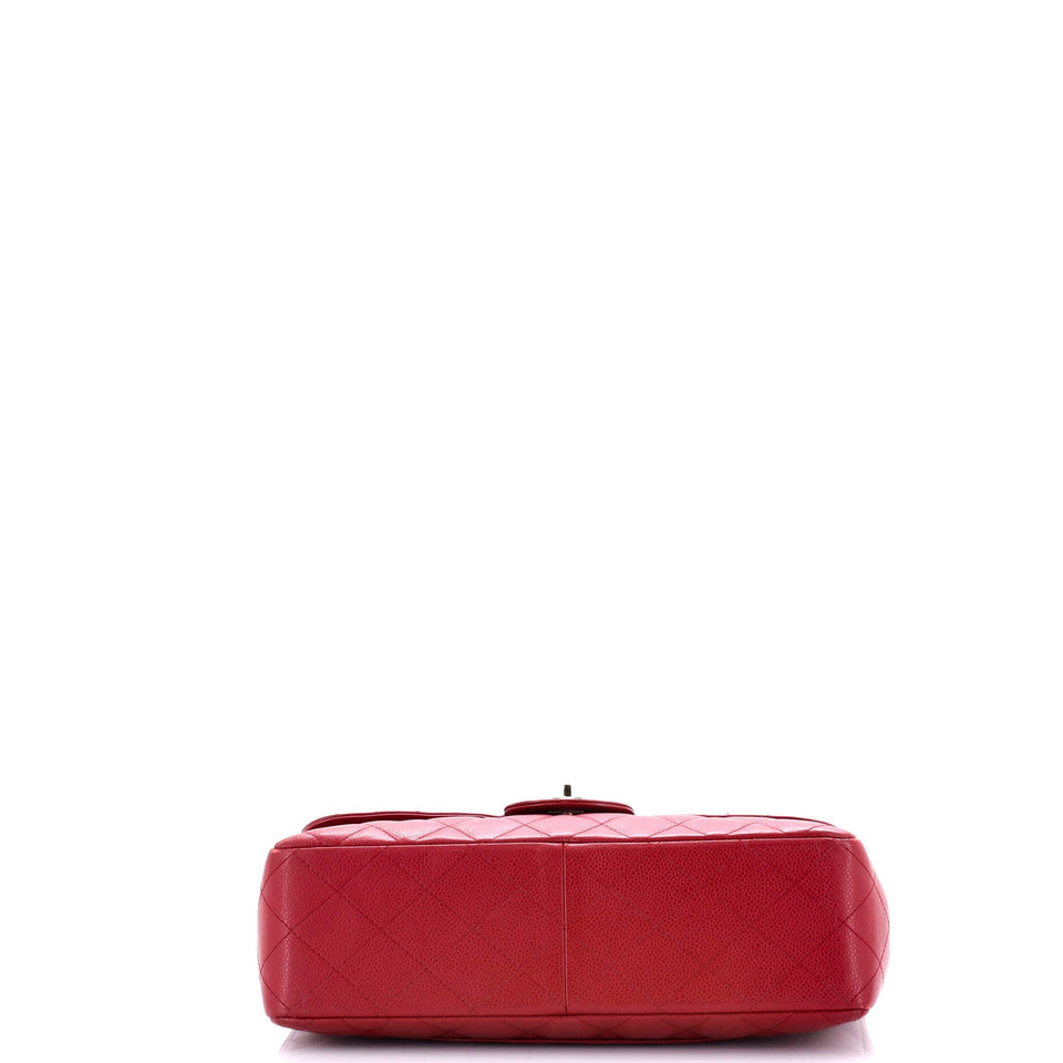 Classic Single Flap Bag Quilted Caviar Jumbo