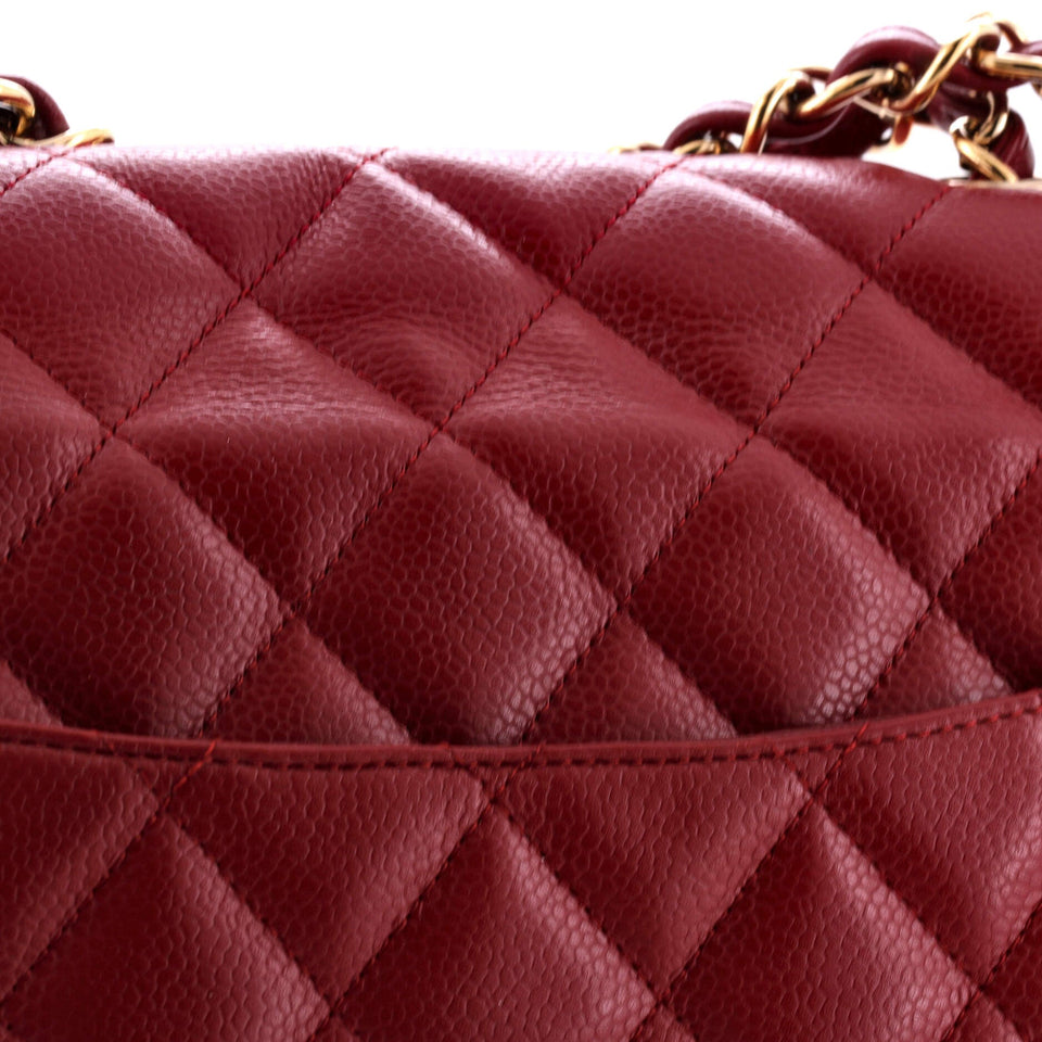 Classic Single Flap Bag Quilted Caviar Jumbo