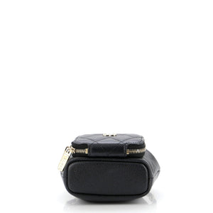 Business Affinity Drawstring Bucket Bag Quilted Caviar Mini