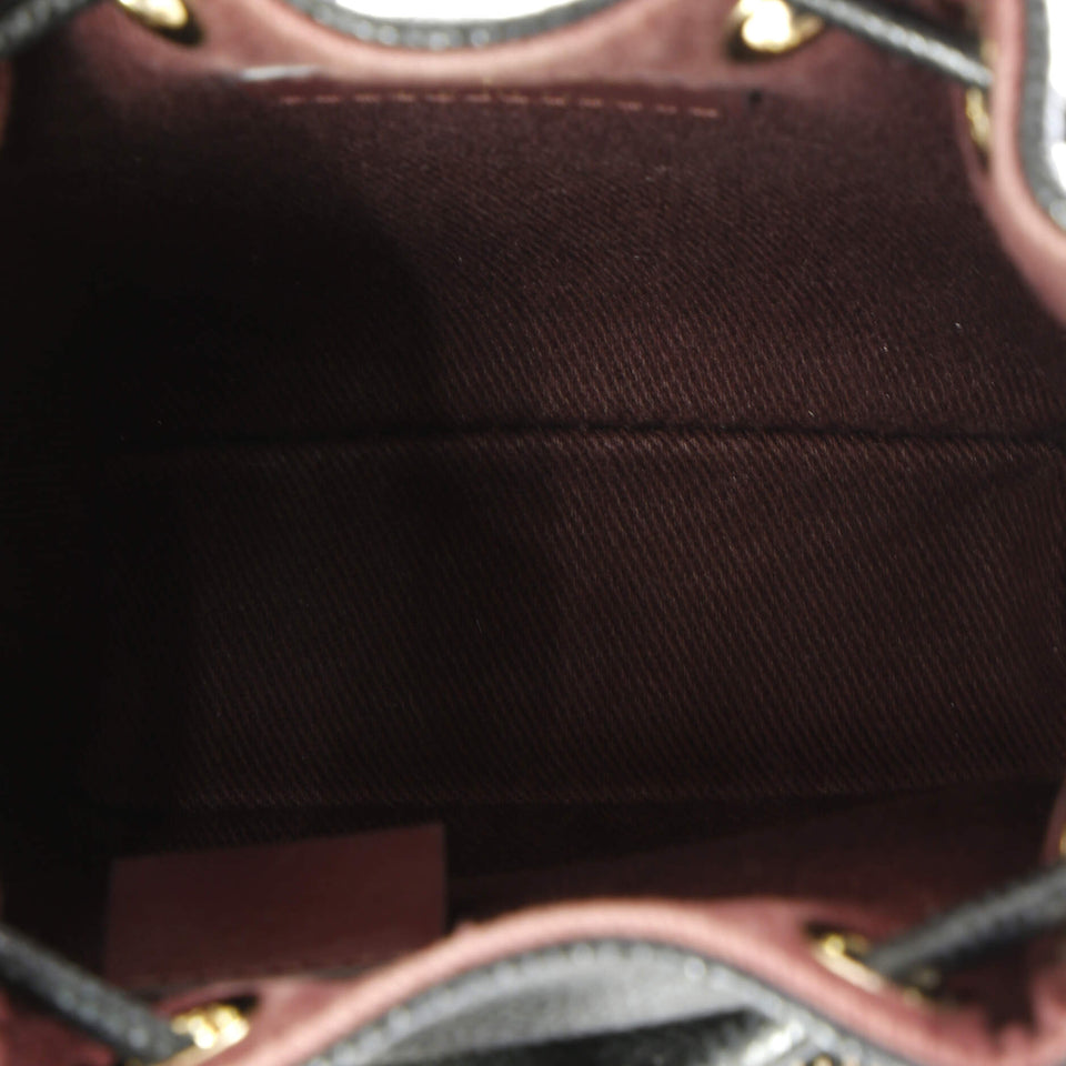 Business Affinity Drawstring Bucket Bag Quilted Caviar Mini