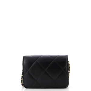 Crystal Geometric Frame CC Clutch with Chain Quilted Calfskin