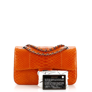 Classic Double Flap Bag Python Medium