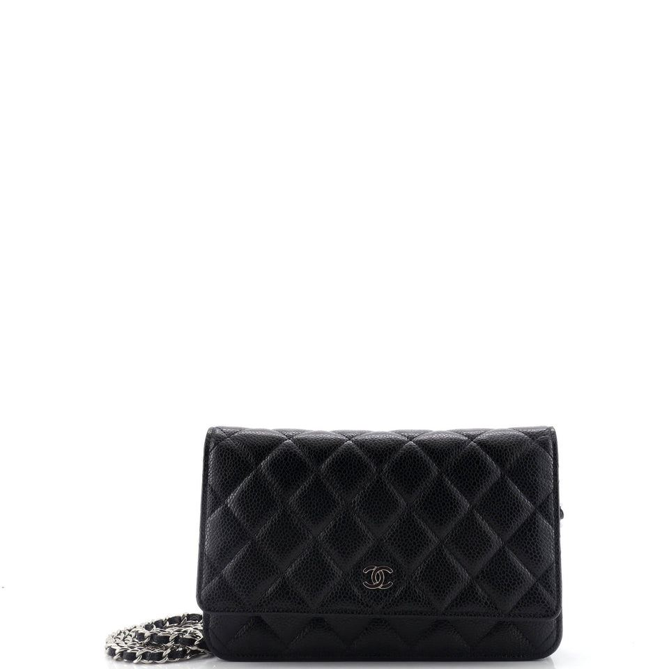 Wallet on Chain Quilted Caviar