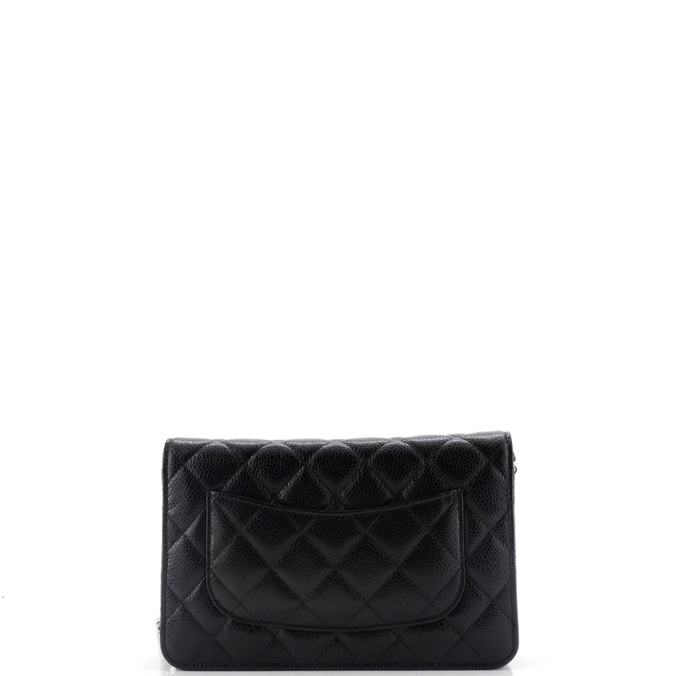 Wallet on Chain Quilted Caviar