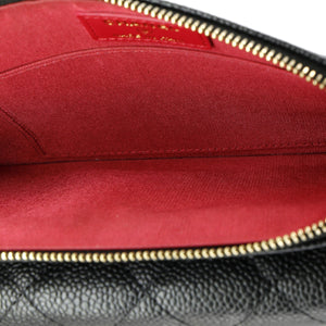 CC Front Pocket Clutch with Chain Quilted Caviar Small