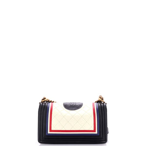 Crest Boy Flap Bag Quilted Lambskin Old Medium