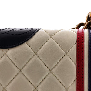 Crest Boy Flap Bag Quilted Lambskin Old Medium
