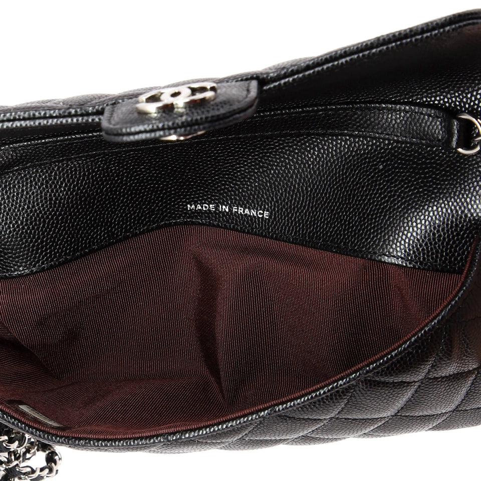 Classic Sunglasses Case with Chain Quilted Caviar