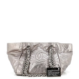 Modern Chain Tote Metallic Calfskin Medium
