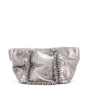 Modern Chain Tote Metallic Calfskin Medium