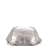 Modern Chain Tote Metallic Calfskin Medium