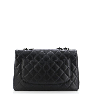 Classic Single Flap Bag Quilted Caviar Jumbo