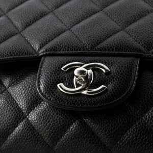 Classic Single Flap Bag Quilted Caviar Jumbo