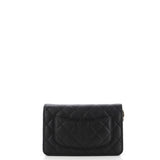 Crystal Woven CC Wallet on Chain Quilted Caviar