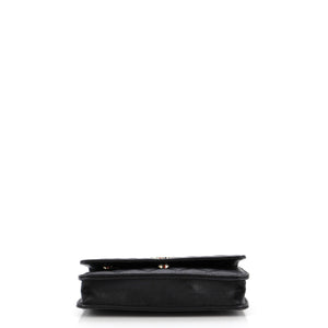 Crystal Woven CC Wallet on Chain Quilted Caviar