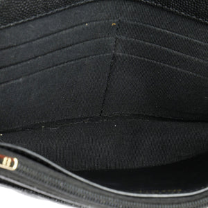 Crystal Woven CC Wallet on Chain Quilted Caviar