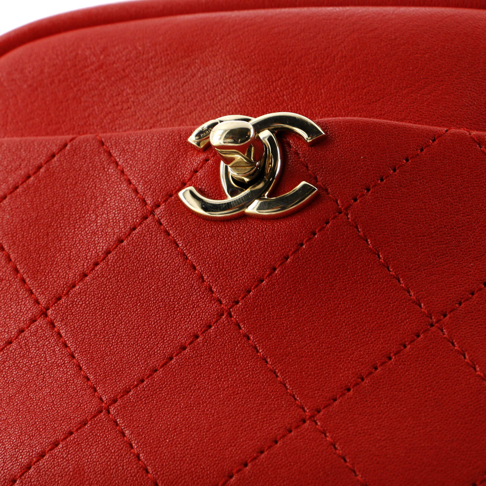 Casual Trip Camera Case Quilted Goatskin Small