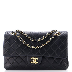Vintage Classic Double Flap Bag Quilted Lambskin Medium