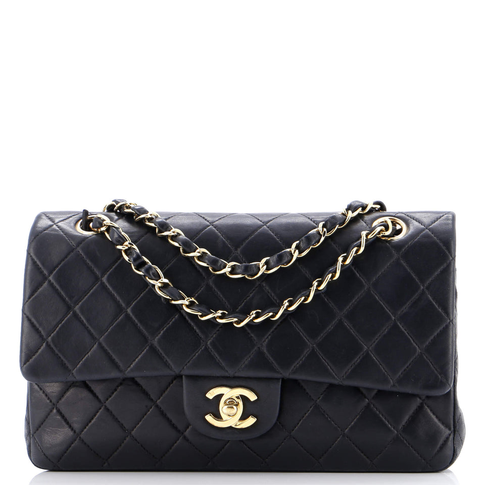 Vintage Classic Double Flap Bag Quilted Lambskin Medium