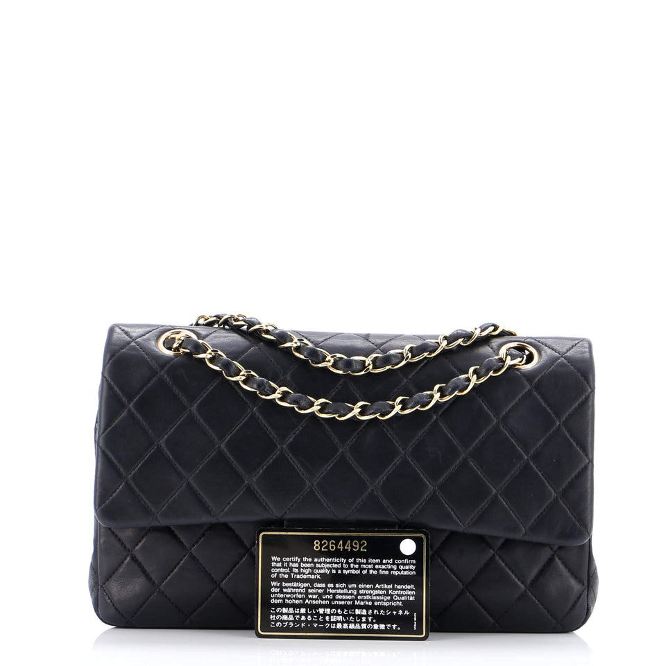 Vintage Classic Double Flap Bag Quilted Lambskin Medium