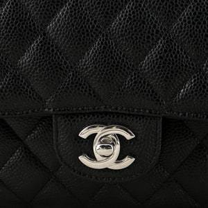 Classic Double Flap Bag Quilted Caviar Medium