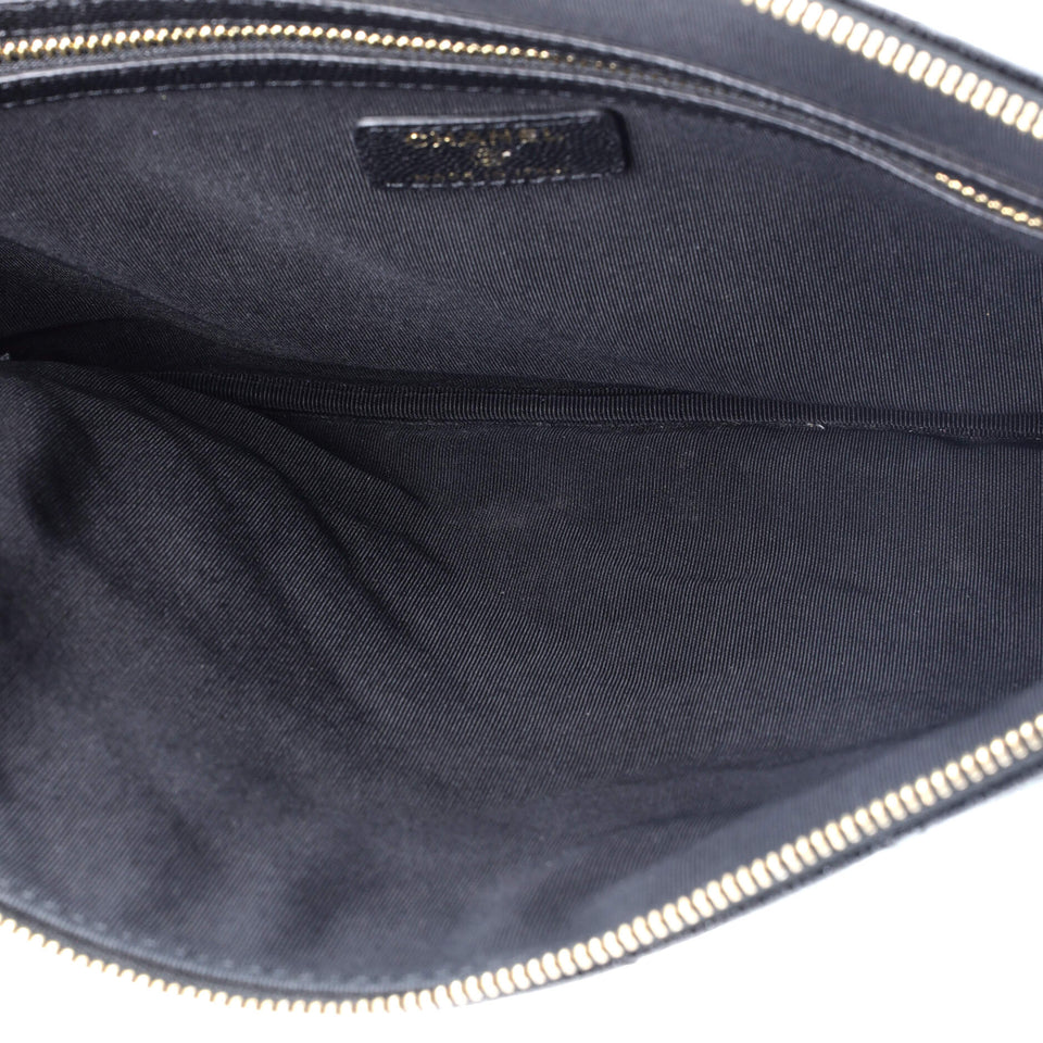 O Case Clutch Quilted Caviar Large