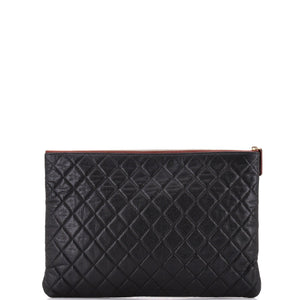 O Case Clutch Quilted Caviar Large
