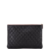 O Case Clutch Quilted Caviar Large