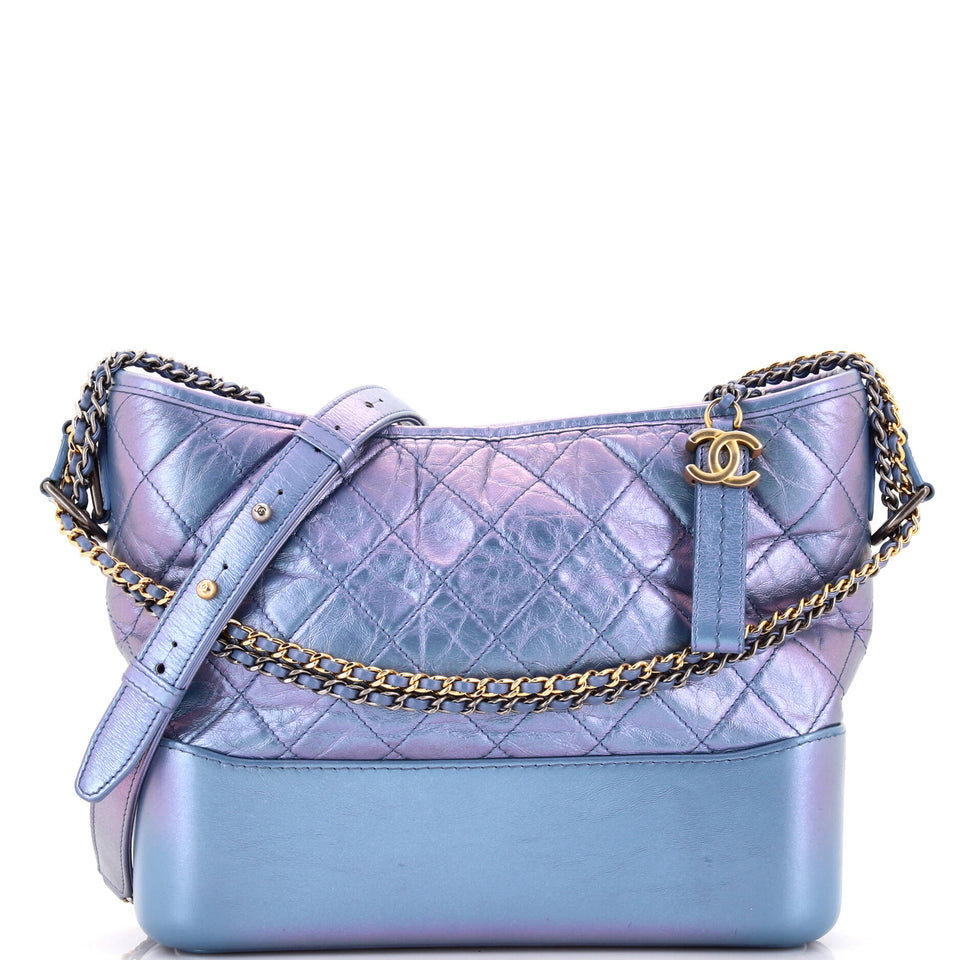 Gabrielle Hobo Quilted Iridescent Lambskin Medium