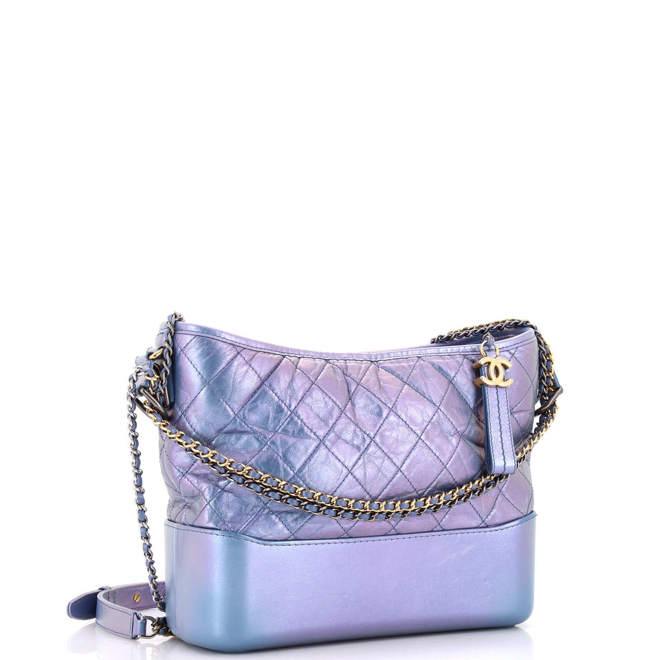 Gabrielle Hobo Quilted Iridescent Lambskin Medium