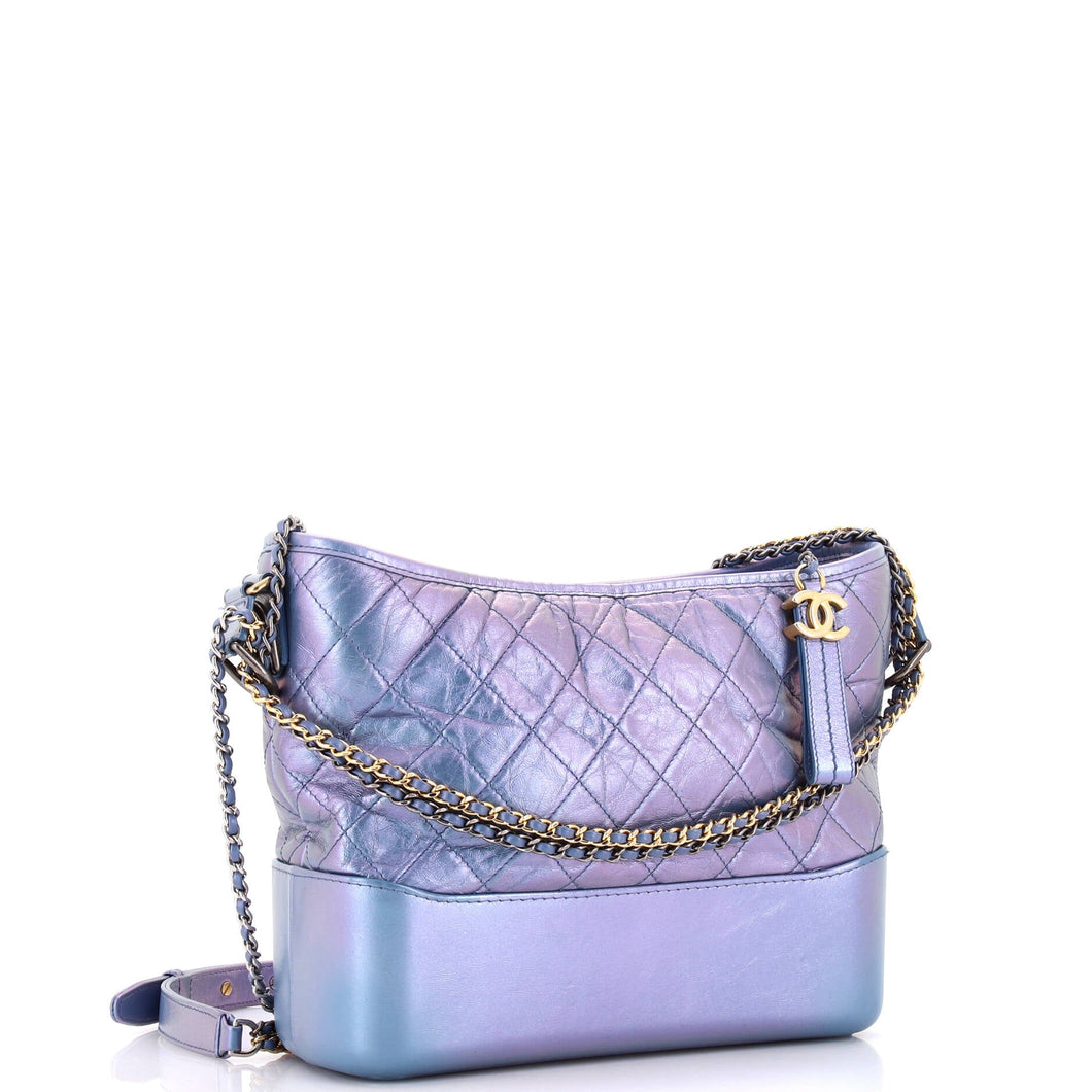 Gabrielle Hobo Quilted Iridescent Lambskin Medium