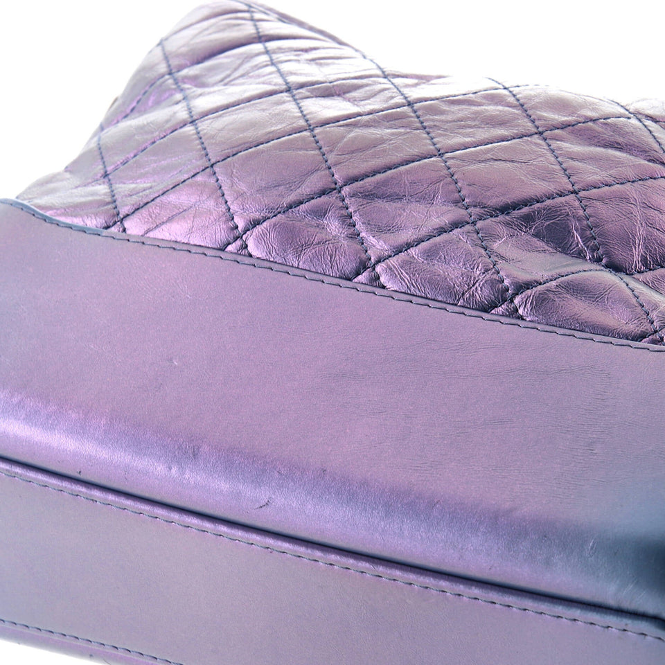 Gabrielle Hobo Quilted Iridescent Lambskin Medium