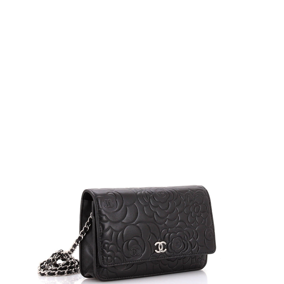 Wallet on Chain Camellia Lambskin