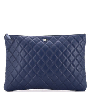 O Case Clutch Quilted Lambskin Large