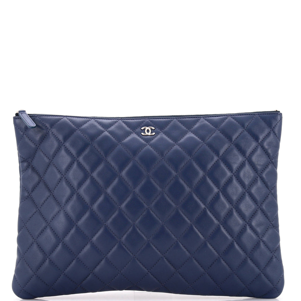 O Case Clutch Quilted Lambskin Large