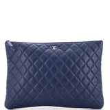 O Case Clutch Quilted Lambskin Large